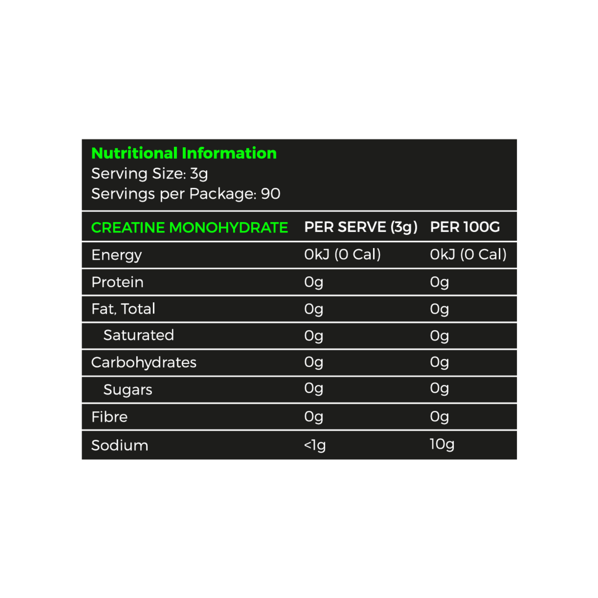 Premium Creapure Creatine Monohydrate sports nutrition